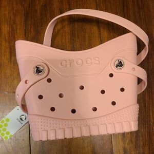 Crocs Pink Tote Bag 9 X 11 Inch NEW